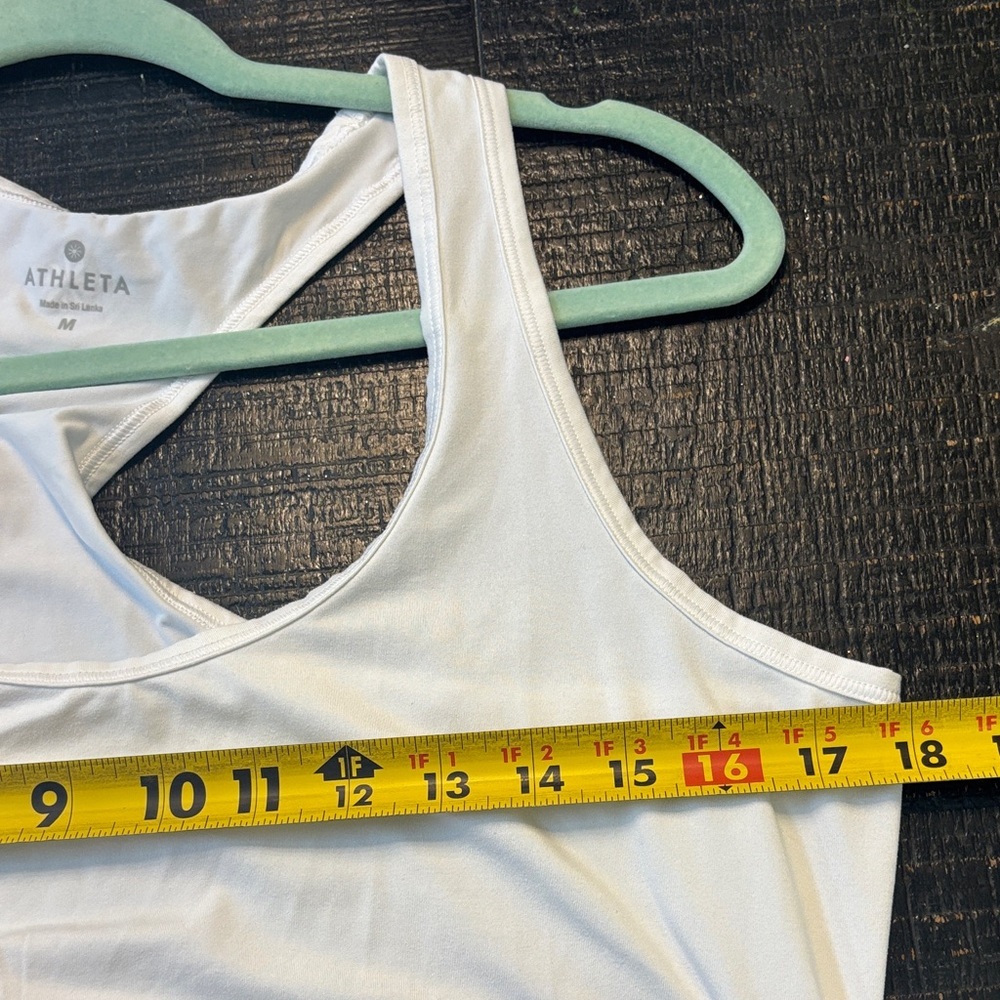 Athleta White Racerback Tank Top size Medium - Picture 7 of 8